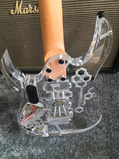 Custom Axis Plexiglass Acrylic Multi Colored LED Jem Tremolo Guitar - Image 14