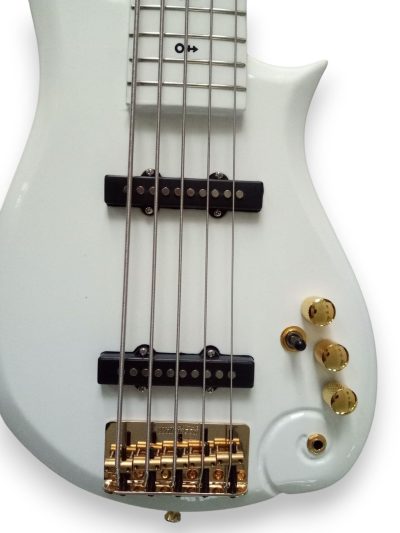 Custom Ember Prince Cloud White 4 String Bass - Image 2