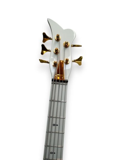 Custom Ember Prince Cloud White 4 String Bass - Image 4