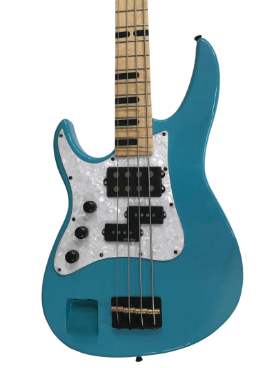Custom Pearl BB 434 Daphne Blue Left Handed 4 String Bass