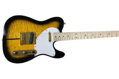 Custom Regent Merle Tuff Dog 2 Color Sunburst Quilted Maple Top Guitar - Image 4
