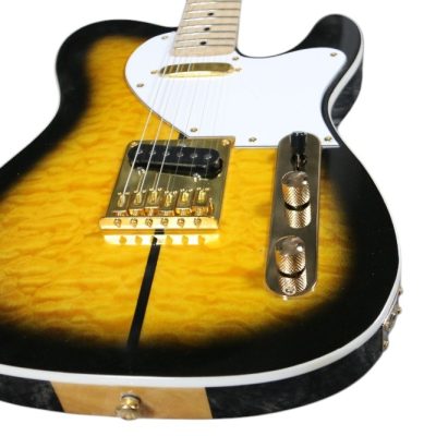Custom Regent Merle Tuff Dog 2 Color Sunburst Quilted Maple Top Guitar