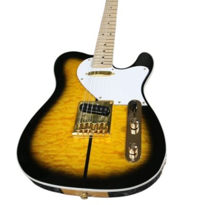 Custom Regent Merle Tuff Dog 2 Color Sunburst Quilted Maple Top Guitar - Image 5
