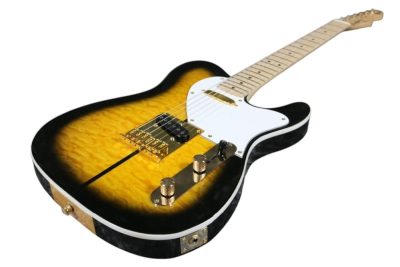 Custom Regent Merle Tuff Dog 2 Color Sunburst Quilted Maple Top Guitar - Image 8