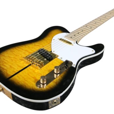Custom Regent Merle Tuff Dog 2 Color Sunburst Quilted Maple Top Guitar - Image 8
