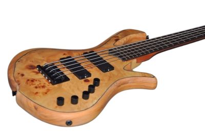 Custom Onyx Elite Natural Poplar Top 5 String Bass - Image 3