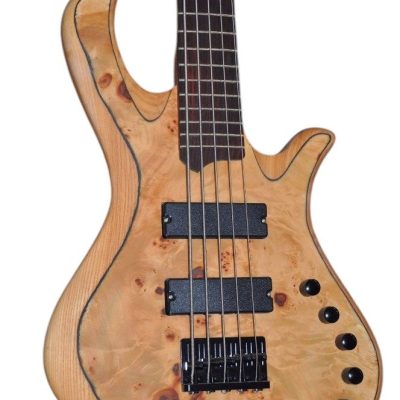 Custom Onyx Elite Natural Poplar Top 5 String Bass