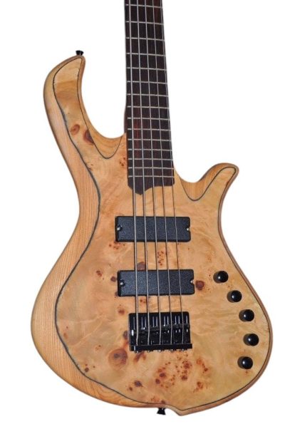 Custom Onyx Elite Natural Poplar Top 5 String Bass