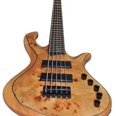 Custom Onyx Elite Natural Poplar Top 5 String Bass - Image 10