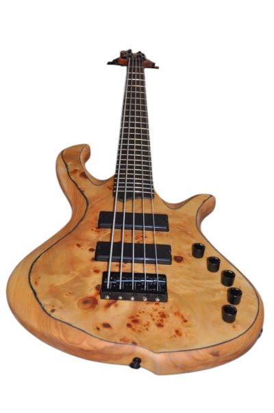 Custom Onyx Elite Natural Poplar Top 5 String Bass - Image 10