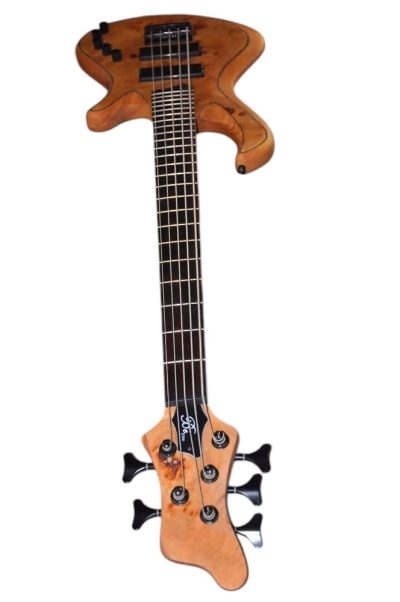 Custom Onyx Elite Natural Poplar Top 5 String Bass - Image 12