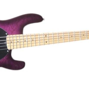 Alternative view of Custom Aether Ernie Purple Quilted Maple Top 5 String Bass