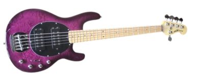 Custom Aether Ernie Purple Quilted Maple Top 5 String Bass - Image 2