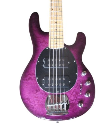 Custom Aether Ernie Purple Quilted Maple Top 5 String Bass