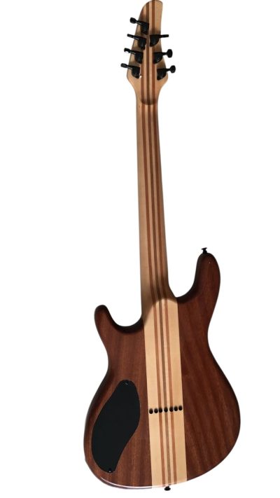 Custom Onyx Regius 7 String Red Orange Lava Burst Flamed Maple Top Guitar - Image 4