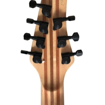 Custom Onyx Regius 7 String Red Orange Lava Burst Flamed Maple Top Guitar - Image 5