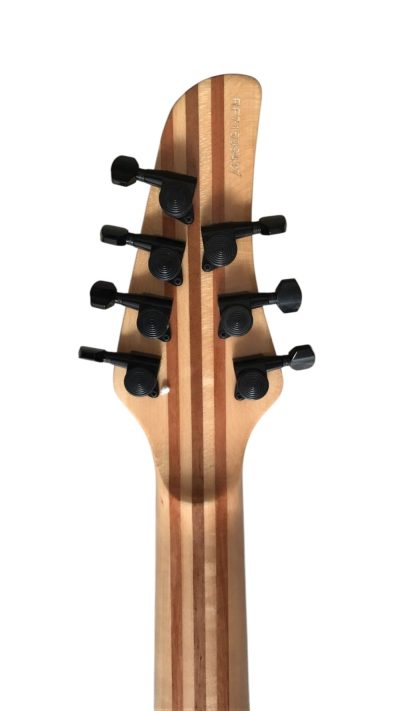 Custom Onyx Regius 7 String Red Orange Lava Burst Flamed Maple Top Guitar - Image 5