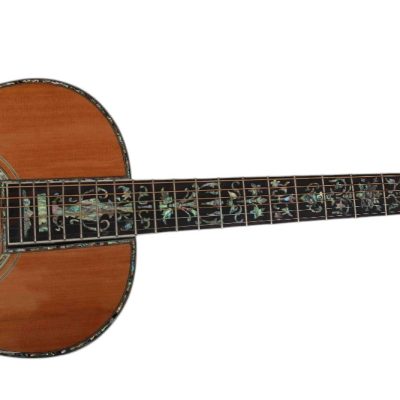 Custom Vertex D45 Acoustic Solid Spruce Top Flower Abalone Inlay Guitar - Image 4