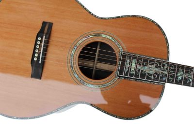 Custom Vertex D45 Acoustic Solid Spruce Top Flower Abalone Inlay Guitar - Image 7