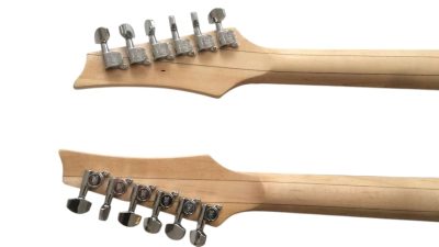 Custom Vile Red Flame Maple Top Double Neck Crossroads Tremolo Guitar - Image 5