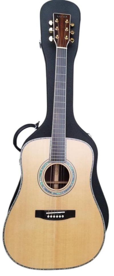 Custom Vertex D45 Natural Solid Spruce Top Acoustic Guitar - Image 2