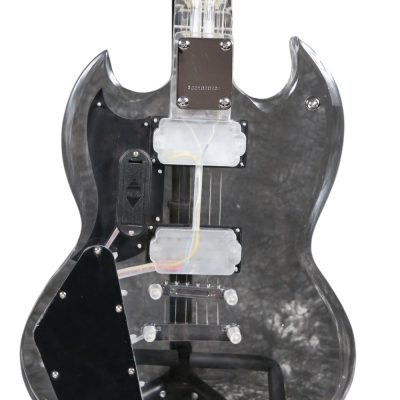 Custom Crown SG Plexiglass Acrylic Transparent LED Guitar - Image 4