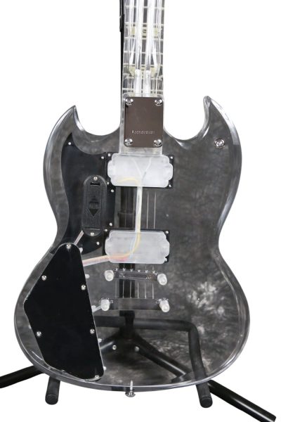 Custom Crown SG Plexiglass Acrylic Transparent LED Guitar - Image 4