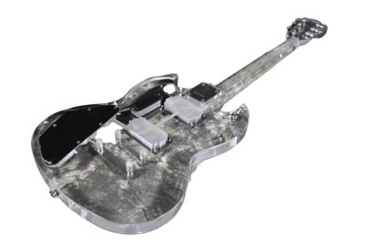 Custom Crown SG Plexiglass Acrylic Transparent LED Guitar - Image 5