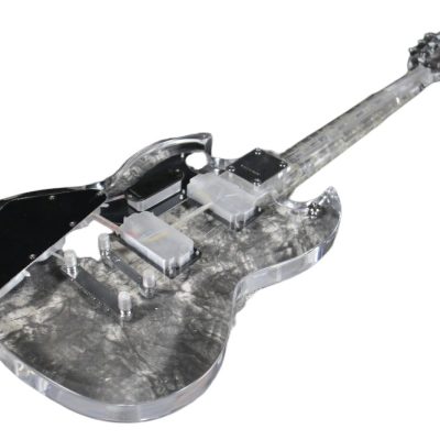 Custom Crown SG Plexiglass Acrylic Transparent LED Guitar - Image 5
