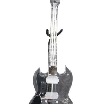 Custom Crown SG Plexiglass Acrylic Transparent LED Guitar - Image 7