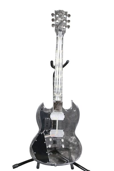 Custom Crown SG Plexiglass Acrylic Transparent LED Guitar - Image 7