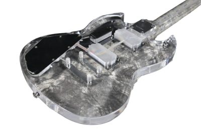 Custom Crown SG Plexiglass Acrylic Transparent LED Guitar - Image 8