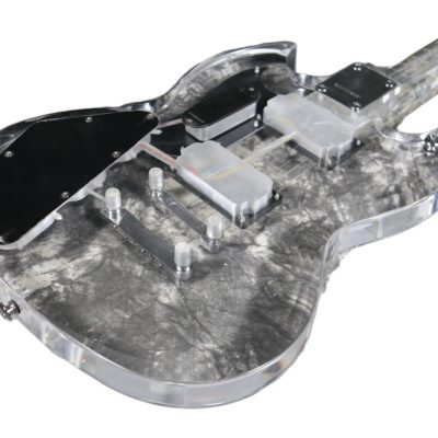 Custom Crown SG Plexiglass Acrylic Transparent LED Guitar - Image 8