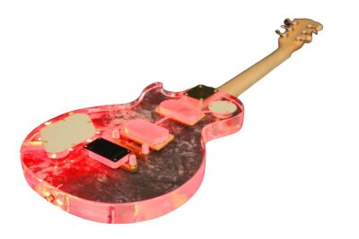 Custom Crown Plexiglass Acrylic Red LED Guitar - Image 9