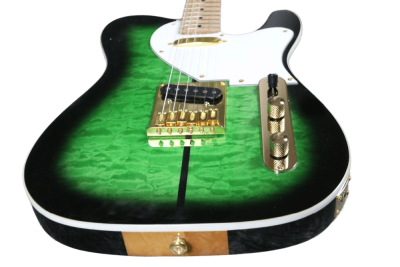Custom Regent Merle Tuff Dog Green Quilted Maple Top Guitar