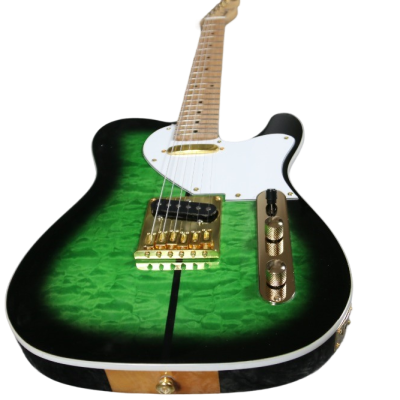 Custom Regent Merle Tuff Dog Green Quilted Maple Top Guitar - Image 9