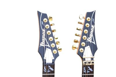 Custom Axis Steve Vai Double Neck Black Jem 6 and 6 String Guitar - Image 4