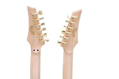 Custom Axis Steve Vai Double Neck Black Jem 6 and 6 String Guitar - Image 6