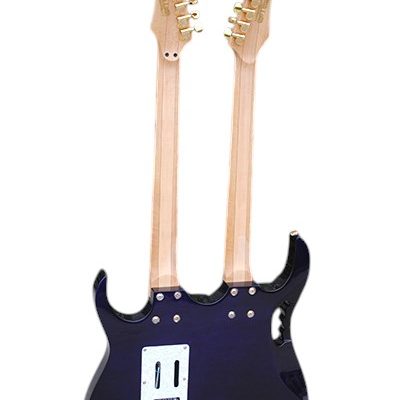 Custom Axis Steve Double Neck Black Jem 6 and 6 String Guitar - Image 8