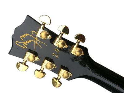 Custom Forge Jack Daniels Electric Vintage Black Yellow Guitar - Image 4