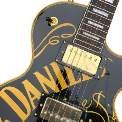 Custom Forge Jack Daniels Electric Vintage Black Yellow Guitar - Image 2