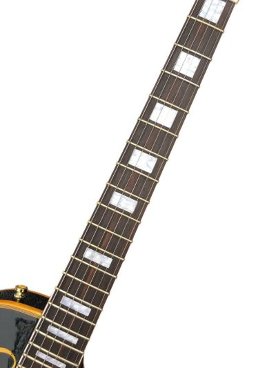 Custom Forge Jack Daniels Electric Vintage Black Yellow Guitar - Image 7