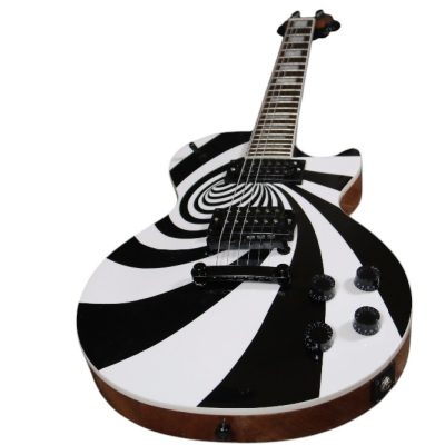 Custom Crown Wylde Vertigo Bullseye White Black Guitar