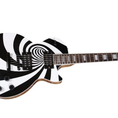 Custom Crown Wylde Vertigo Bullseye White Black Guitar - Image 7