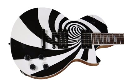 Custom Crown Wylde Vertigo Bullseye White Black Guitar - Image 8