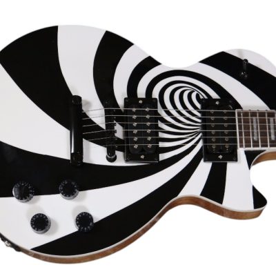Custom Crown Wylde Vertigo Bullseye White Black Guitar - Image 8