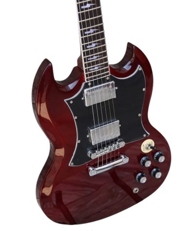 Custom Crown Angus Burgundy SG Guitar - Image 6