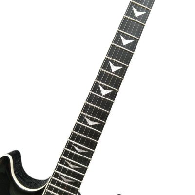 Custom Crown Double Cutaway Purple Stripe Guitar - Image 13