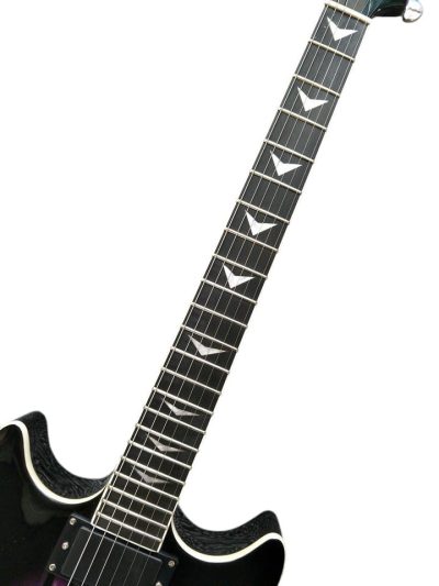 Custom Crown Double Cutaway Purple Stripe Guitar - Image 13