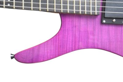 Custom Diplomat Multi Scale Fanned Frets Headless Pink Purple Guitar - Image 5